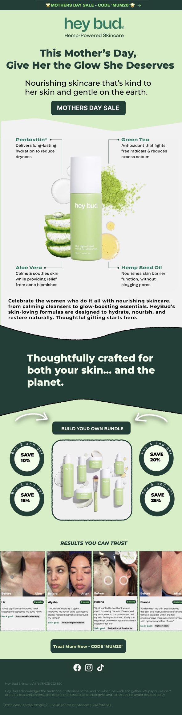 Hey Bud Mothers Day sale email