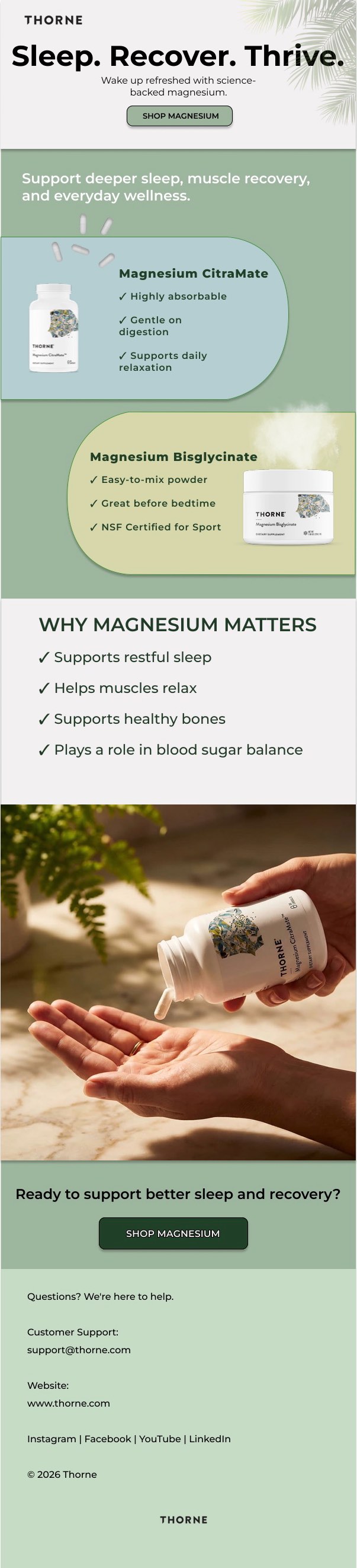 Thorne magnesium education email