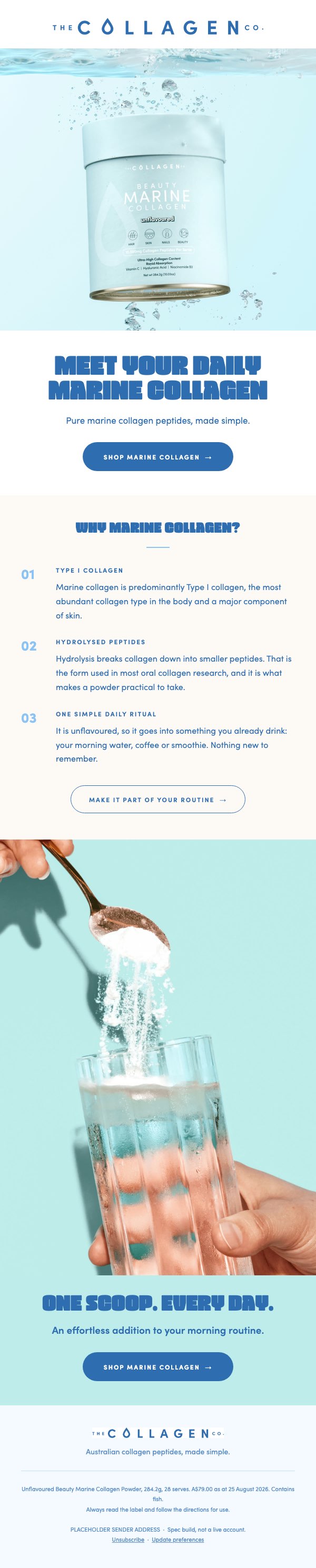 The Collagen Co marine collagen product education email